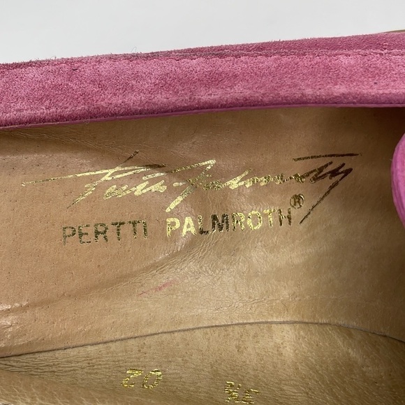 Pertti Palmroth Flats Women's 8 Pink Leather Slide On Loafer Shoe - Picture 13 of 14